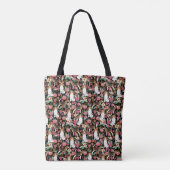 Beagle Florals - schattige honden en bloemontwerp Tote Bag (Achterkant)