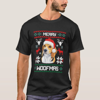 Beagle For Merry Woofmas Ugly T-shirt