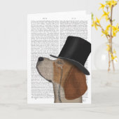 Beagle, Formele hond en Pet Kaart (Gele Bloem)