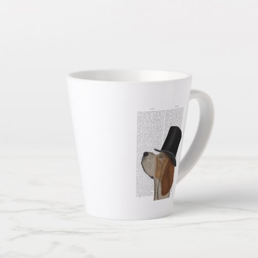 Beagle, Formele hond en Pet Latte Mok (Rechterhoek)