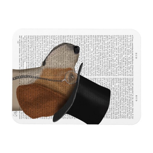 Beagle, Formele hond en Pet Magneet (Horizontaal)