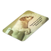 Beagle foto "Proberen om wat slaap te krijgen" 3x4 Magneet (Linkerzijde)