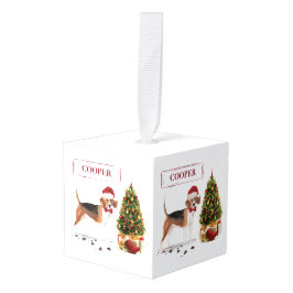 Beagle Funny Kersthond met boom Decoratie