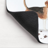 Beagle Funny Kersthond met boom Muismat (Hoek)