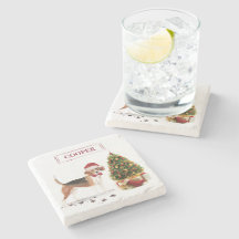 Beagle Funny Kersthond met boom