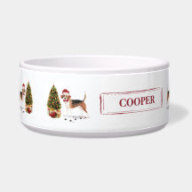 Beagle Funny Kersthond met boom