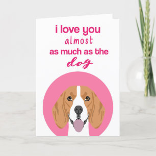 Beagle Funny Valentijnsdag Card Feestdagen Kaart