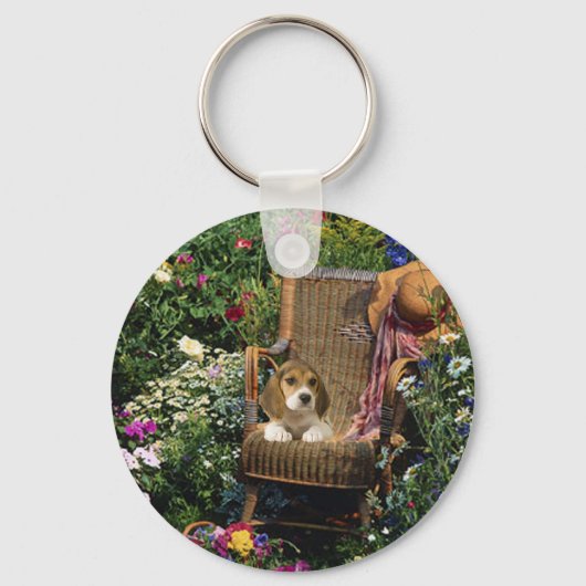 Beagle Garden Sleutelhanger (Voorkant)