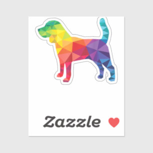 Beagle Gay Pride LGBTQ Rainbow Flag Hondenliefhebb Sticker