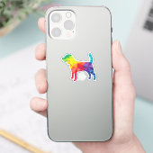 Beagle Gay Pride LGBTQ Rainbow Flag Hondenliefhebb Sticker (Telefoon)
