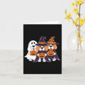 Beagle Geest Pompoen Halloween Ontwerp Voor Honden Kaart (Gele Bloem)