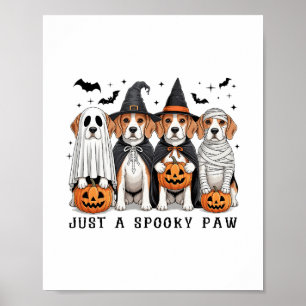 Beagle Geest Schattige Hond Halloween Thanksgiving Poster