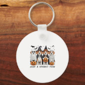 Beagle Geest Schattige Hond Halloween Thanksgiving Sleutelhanger (Voorkant)