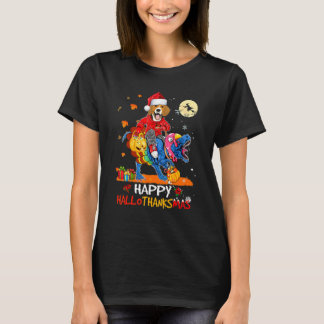 Beagle Gelukkig Hallothanksmas Halloween Thanksgiv T-shirt
