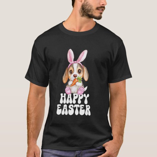 Beagle Gelukkige Pasen Dag Hond T-shirt (Voorkant)