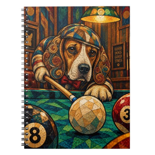 Beagle, Geometrisch Mozaïek Notitieboek (Voorkant)