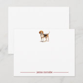 Beagle gepersonaliseerde notitiekaarten notitiekaartje (Voorkant / Achterkant)