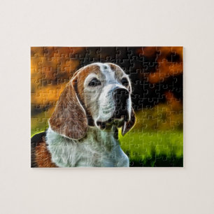 Beagle gezicht legpuzzel