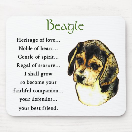 Beagle Gifts Muismat (Voorkant)