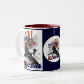 Beagle Gifts Tweekleurige Koffiemok (Voorkant links)