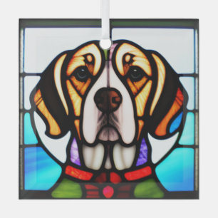 Beagle "Glas in lood" Glas Ornament