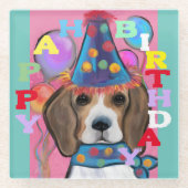 BEAGLE GLAZEN ONDERZETTER (Voorkant)