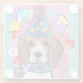 BEAGLE GLAZEN ONDERZETTER (Achterkant)