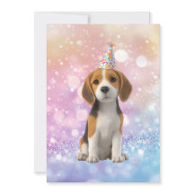 Beagle Glitterende Verjaardag