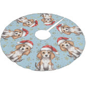 Beagle Gold Glitter Sneeuwvlok Kerstboom Rok (Gekanteld)