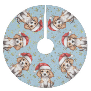 Beagle Gold Glitter Sneeuwvlok Kerstboom Rok