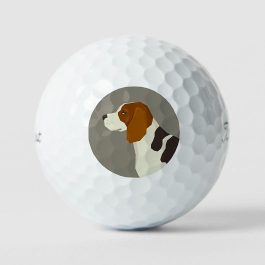 Beagle Golf Balls Golfballen (Voorkant)