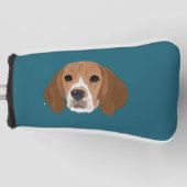 Beagle Golf Head Hoesje Golfheadcover (Voorkant)