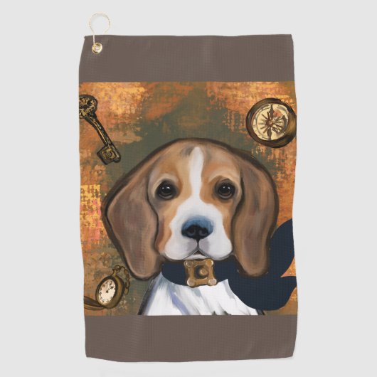 Beagle Golfhanddoek (Voorkant)