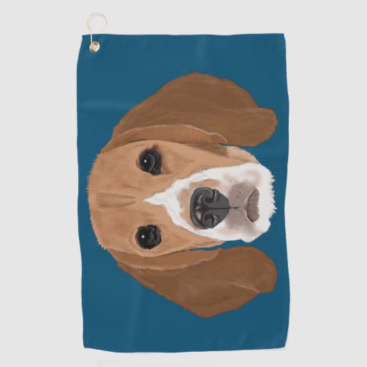 Beagle Golfhanddoek (Voorkant)