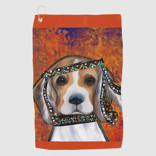 Beagle Golfhanddoek (Voorkant)