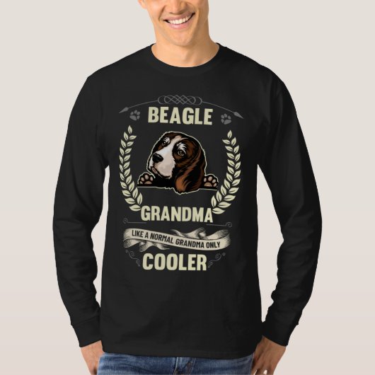 Beagle Grandma Like A Normal Grandma Only Cooler T-shirt (Voorkant)
