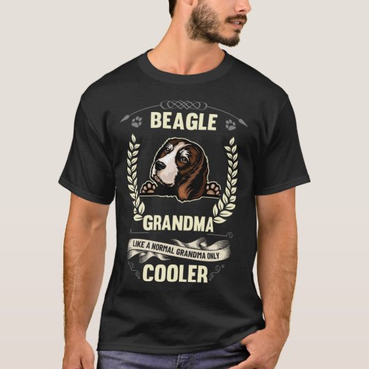 Beagle Grandma Like A Normal Grandma Only Cooler T-shirt (Voorkant)