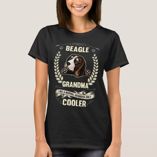 Beagle Grandma Like A Normal Grandma Only Cooler T-shirt (Voorkant)