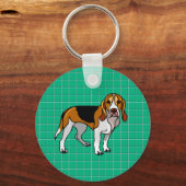 Beagle Green Sleutelhanger (Voorkant)