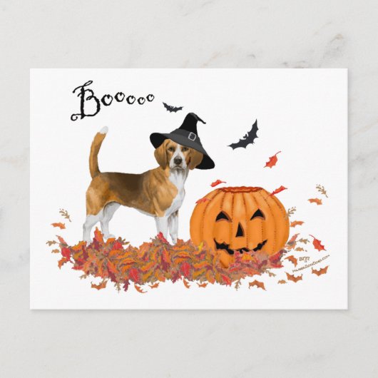 Beagle Halloween Briefkaart (Voorkant)