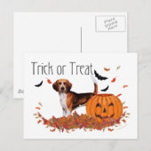 Beagle Halloween Briefkaart (Voorkant / Achterkant)