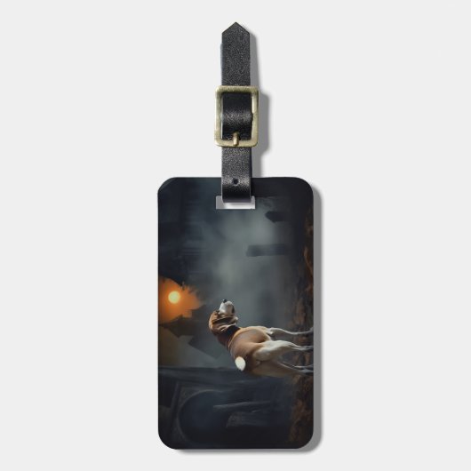 Beagle Halloween eng Bagagelabel (Voorkant verticaal)