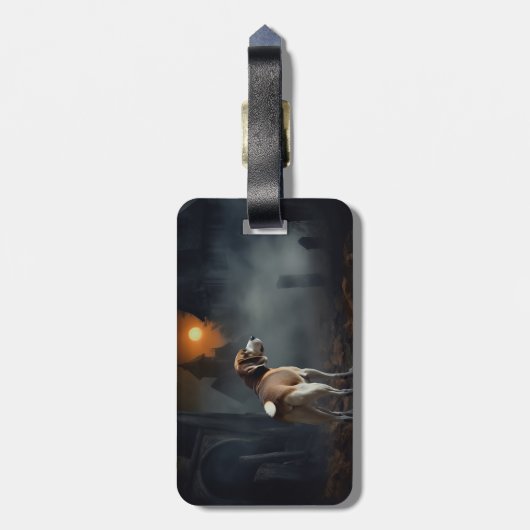 Beagle Halloween eng Bagagelabel (Achterkant verticaal)