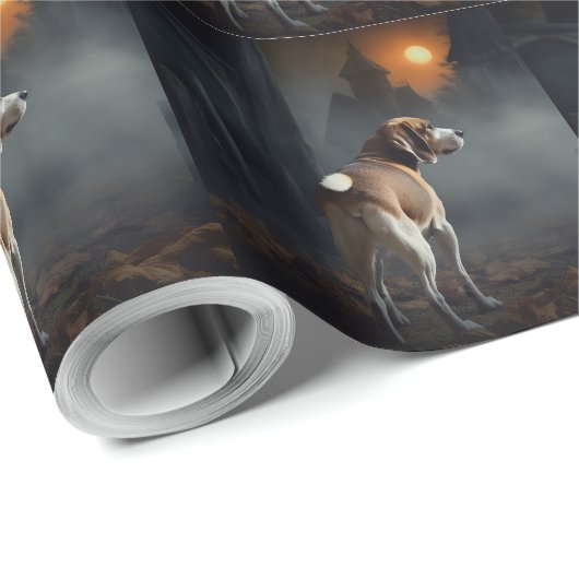 Beagle Halloween eng Cadeaupapier (Rol Hoek)
