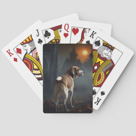 Beagle Halloween eng Pokerkaarten (Achterkant)