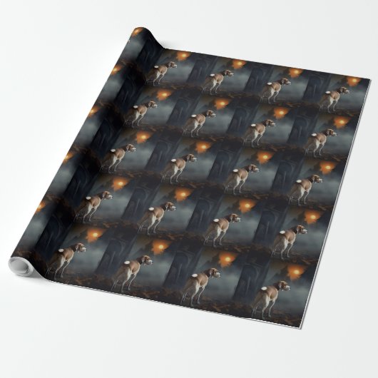 Beagle Halloween Griezelen Cadeaupapier (Uitgerold)