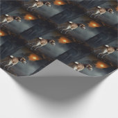 Beagle Halloween Griezelen Cadeaupapier (Hoek)