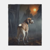 Beagle Halloween Griezelen Fleece Deken (Voorkant)