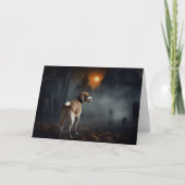Beagle Halloween Griezelen Kaart (Voorkant)