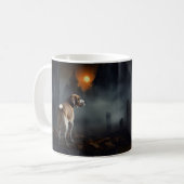 Beagle Halloween Griezelen Koffiemok (Voorkant links)